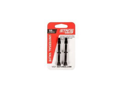 Stan's No Tubes Valve Stem Pair Uni Al Presta 55mm Black