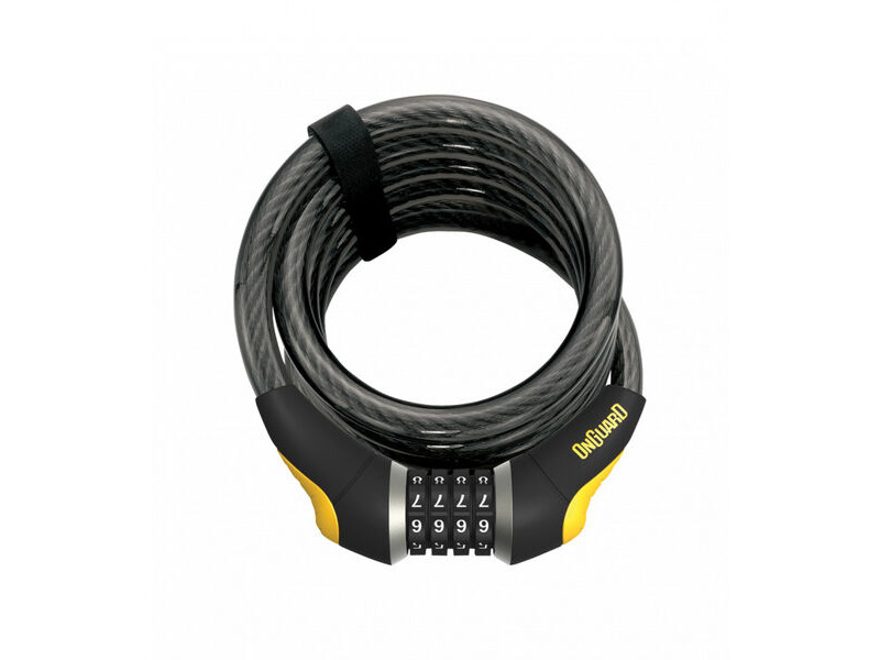 OnGuard Doberman Combo Cable Lock 15mm 185cm Black/Yellow click to zoom image
