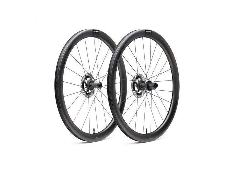 Scope Cycling R4 V2 45mm Road Wheelset Disc Brake Black Shimano Carbon click to zoom image