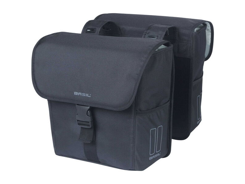Basil GO double bag, 32L, solid black click to zoom image