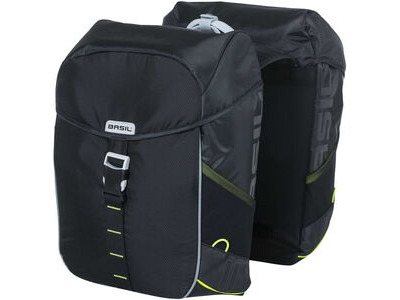 Basil Miles double bag, 34L, black lime