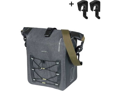 Basil Navigator Waterproof Medium, single pann. bag,MIK Hooks, 12-15L,black
