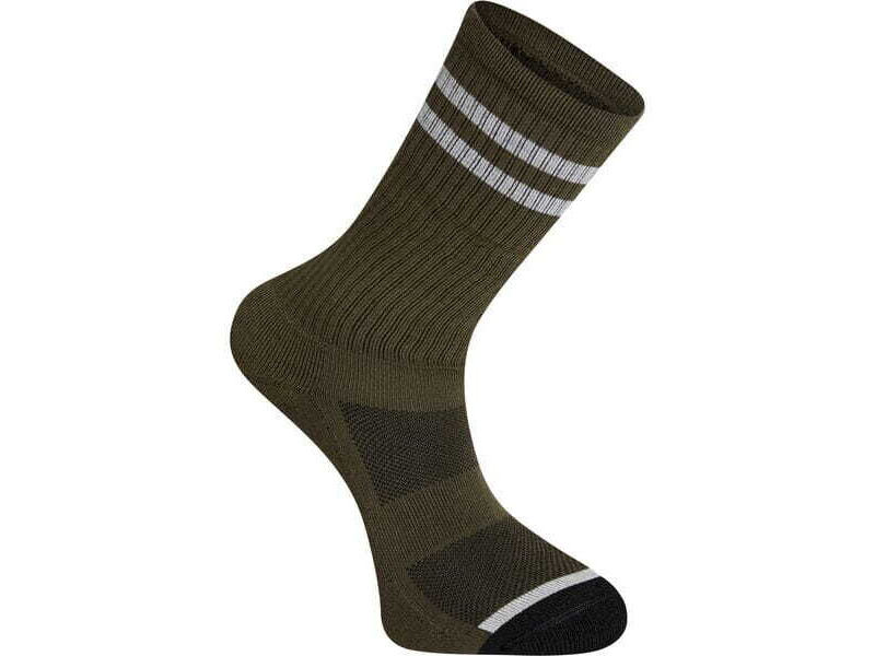MADISON Roam extra long sock - dark olive / grey click to zoom image
