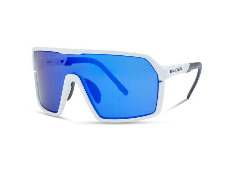 MADISON Crypto Sunglasses - 3 pack - gloss white / blue mirror / amber & clear lens click to zoom image