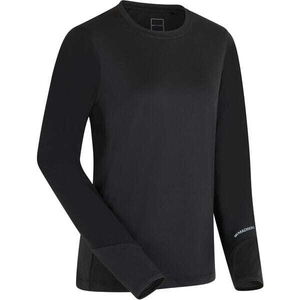 MADISON Flux Women's Long Sleeve Trail Jersey, black perforated bolts click to zoom image