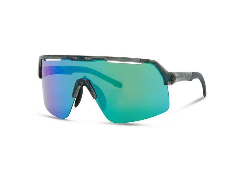 MADISON Crypto Air Gloss Smoke Green Splatter Sunglasses-3 Lens pack - Green/Amber/Clear click to zoom image