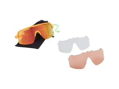 MADISON Crypto Air Gloss Smoke Green Splatter Sunglasses-3 Lens pack - Green/Amber/Clear click to zoom image