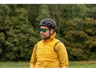 MADISON Roam Men's Windproof Packable Primaloft Gilet, golden yellow click to zoom image