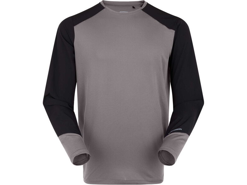 MADISON Flux Men's Long Sleeve Trail Jersey, ash grey / black click to zoom image