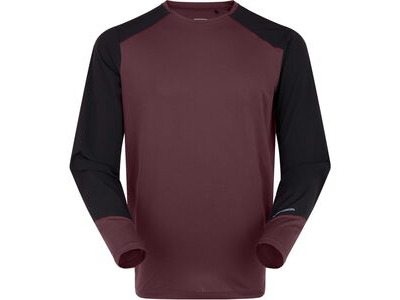 MADISON Flux Men's Long Sleeve Trail Jersey, fig red / black